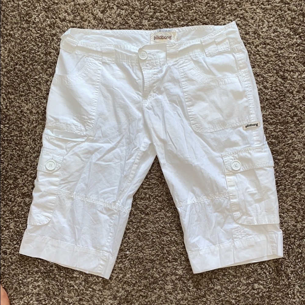 Billabong White Cargo Capris